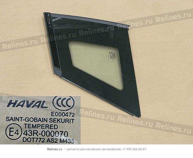 Glass body side window RH