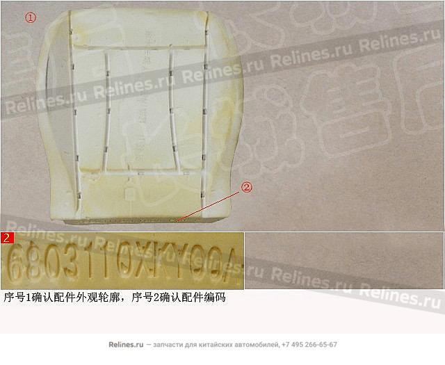 Driver seat cushion foam assy - 68031***Y00A