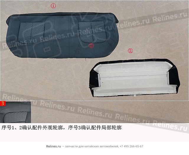 Cushion assy,RR row seat cushion