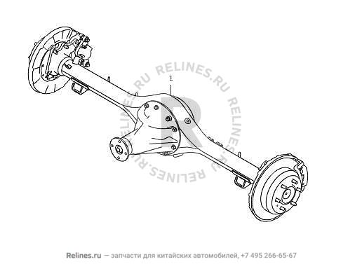 RR axle w/brake assy - 24000***6PXA