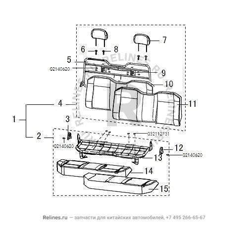 RR seat assy - 705010***0XE84