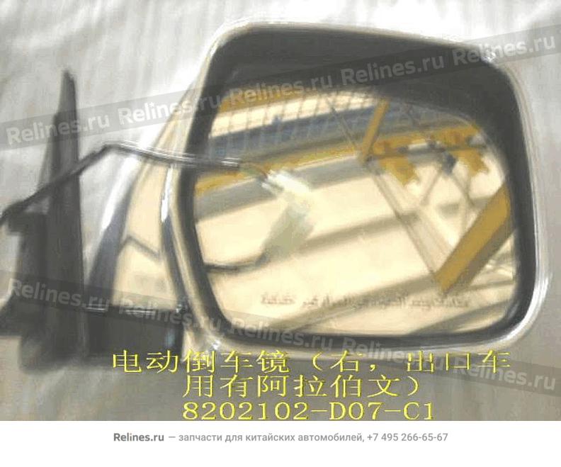 Rearview mirror RH (model 03 electroplat - 82021***07-C1