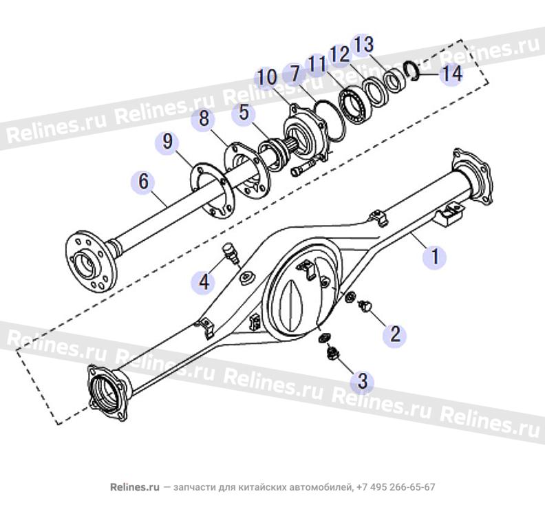 RR axle assy - 2400***A24