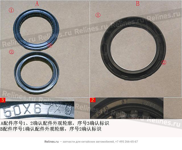 Oil seal assembly,front wheel hub