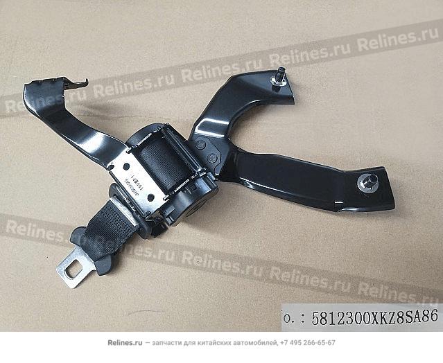 Seat belt assy,RR row,CTR - 581230***8SA86