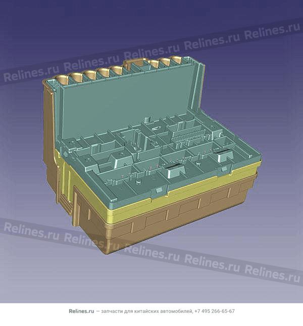 Front fuse box assembly