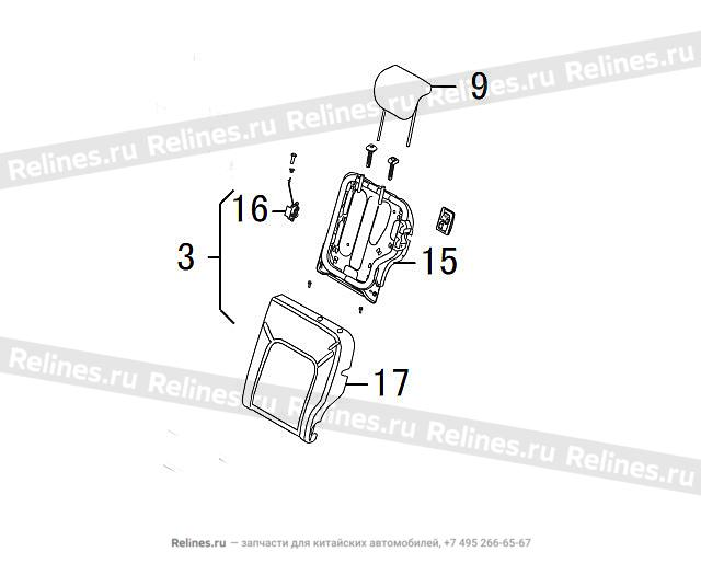 Backrest assy RR seat LH - 70503***56XA