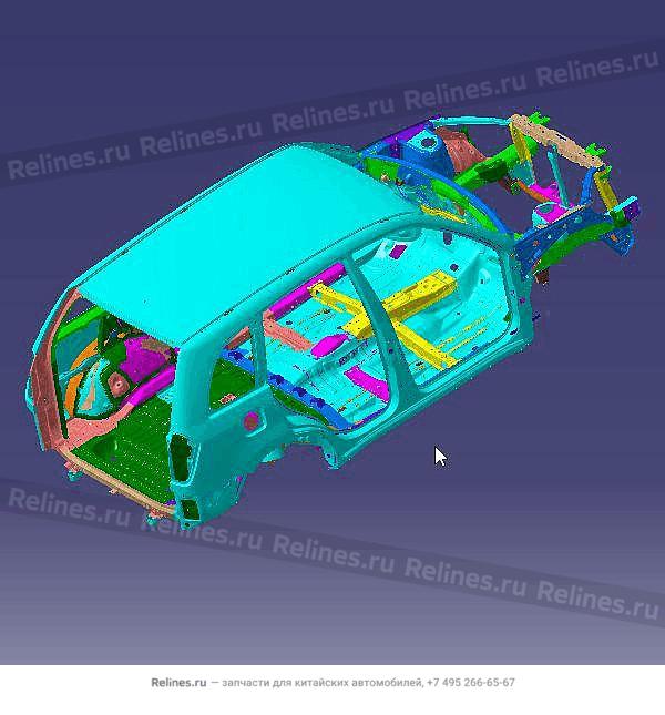 Vehicle body frame - T11-50***0HB-DY