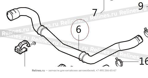 FR outlet pipe assy,radiator