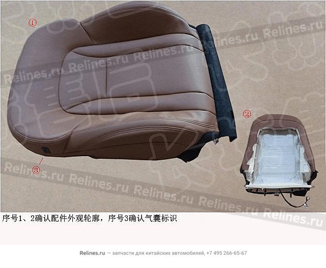 Side airbag leather backrest cushion ass