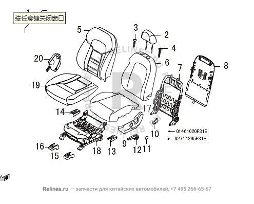 FR seat assy LH - 68000***Z08AD