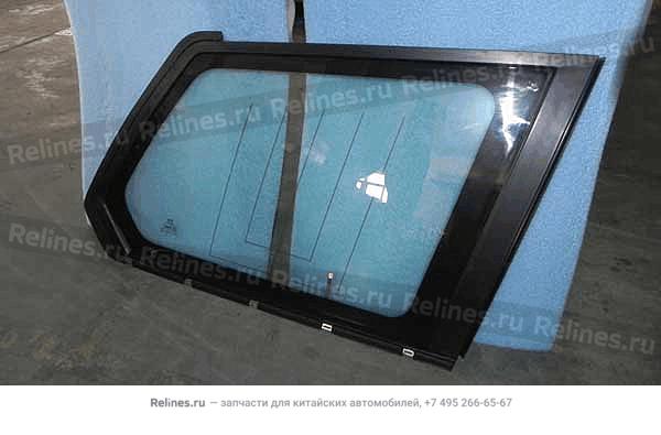 Quarter window glass-rr door RH