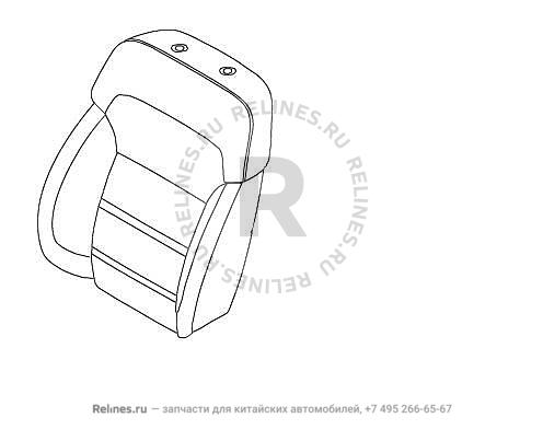 Подушка спинки сиденья водителя в сборе