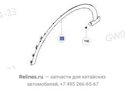 Накладка арки переднего правого колеса