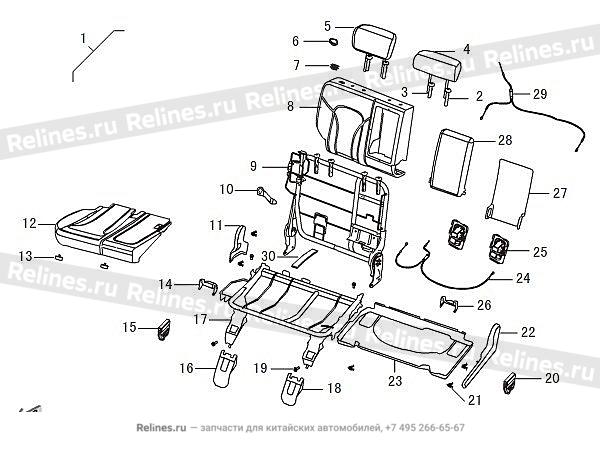 RR double seat assy - 705040***09D86