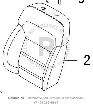 Driver seat backrest cover assy(leather)