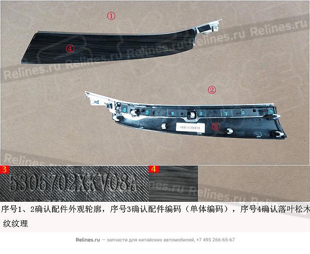 Trim panel assy,rh-inst panel