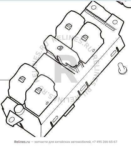 Блок управления стёклами дверей - 37461***Q02A