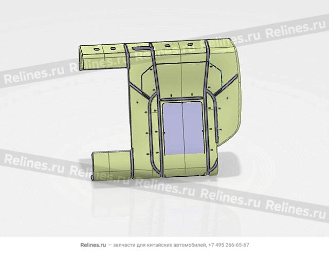 Подушка в сборе, левая спинка сиденья , Чёрная кожа F7, Premium F7 - 700550***04A86