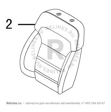 Backrest cushion assy,driver side - 680340***08AE3