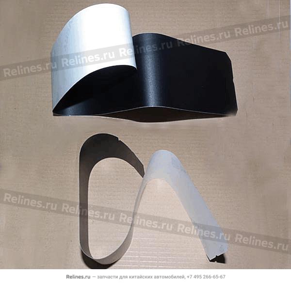 FR glass track diaphragm-rr door RH