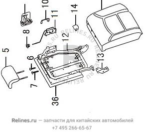 RR seat backrest assy LH - 70551***45XAA