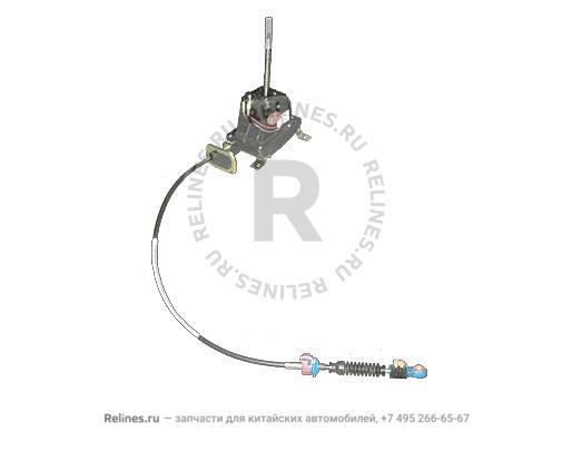 Automatic gearshift mechanism with cable