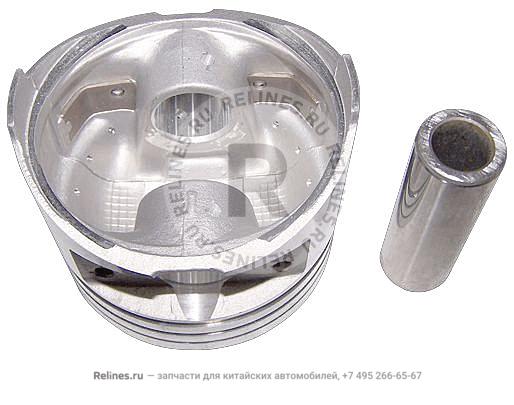 Piston and ring