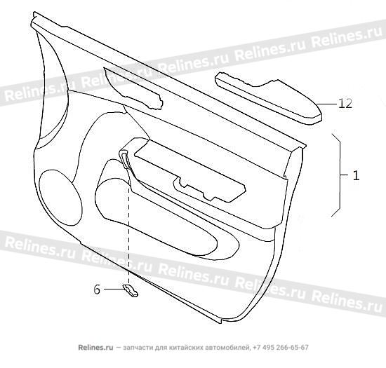 INR guard plate assy-fr door LH - 610210***36B86