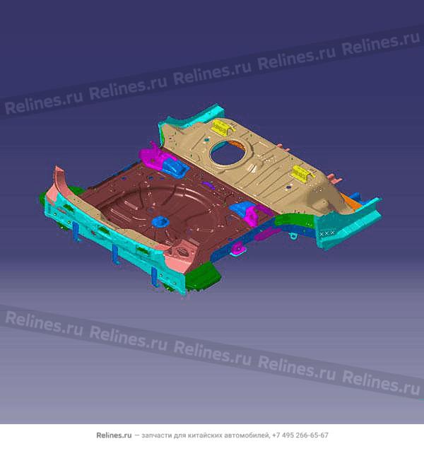 Часть пола задняя