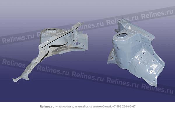 Брызговик лонжерона левый - T11-84***0FL-DY