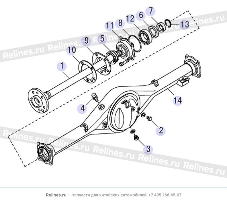 RR axle assy - 24000***02-B1