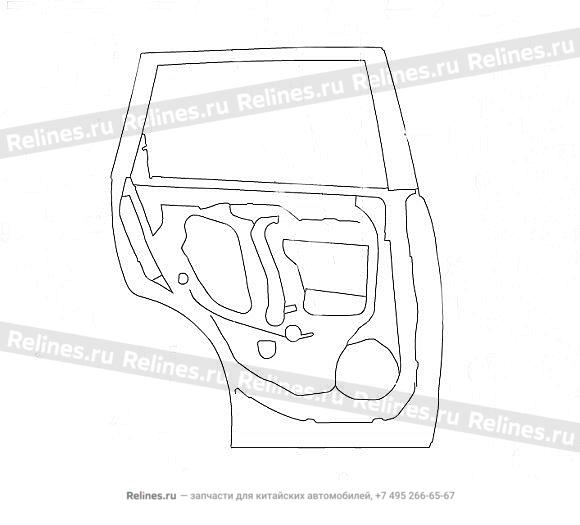 RR door assy LH - 62011***Z16A