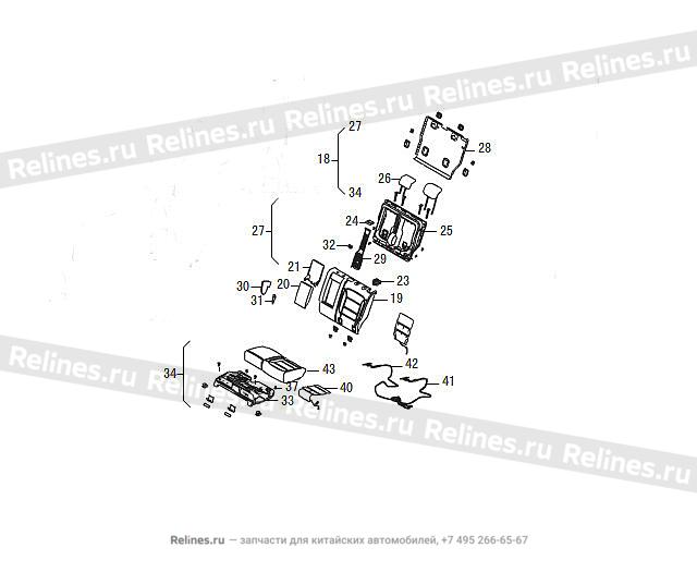 Mid seat assy LH - 700010***09A86