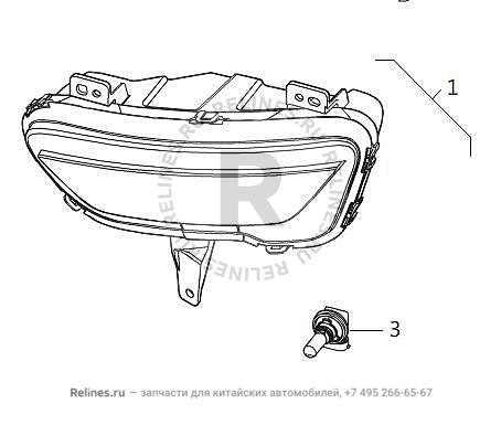 Фара противотуманная передняя правая