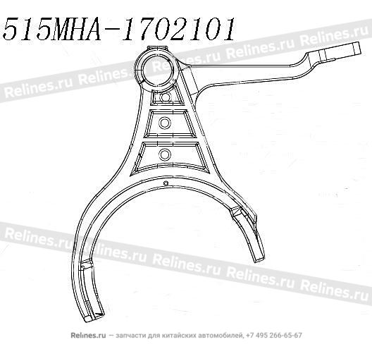 Вилка 1 и 2 передачи (ЦС) - 515MH***02101