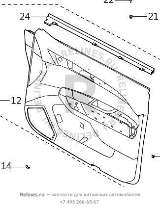 Обивка передней правой двери - 610260***86A86