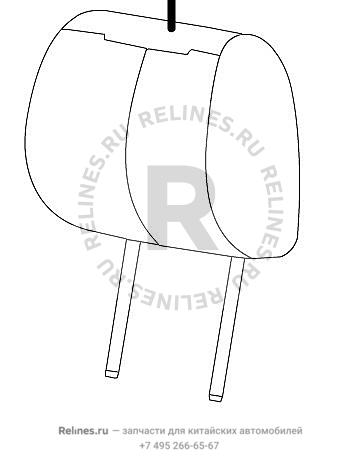 RR headrest assy(leather) - 7008***-Y08