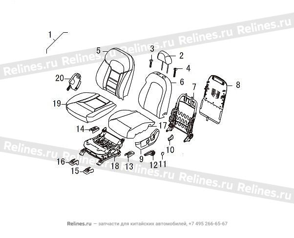 FR seat assy LH - 680010***08A86