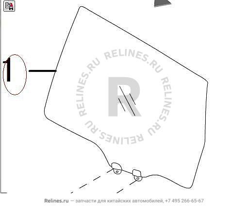 Windshield assy,LH RR door