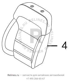Подушка спинки сиденья водителя в сборе