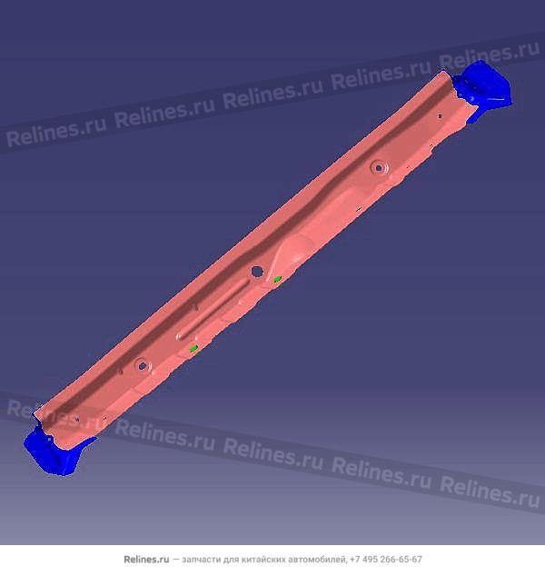 Reinforcement beam-fr retaining plate