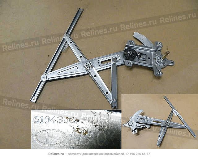 Стеклоподъемник в сборе (механический) передней левый двери