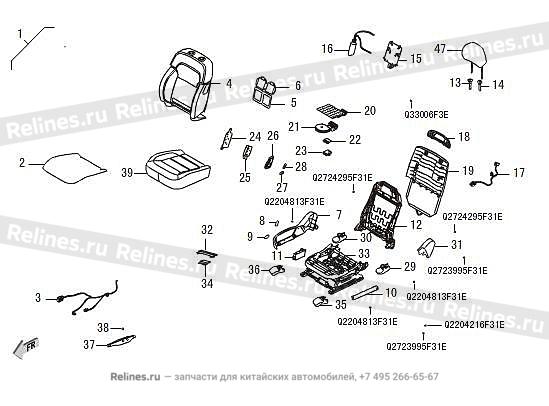 Assist driver seat assy - 690070***08BD7