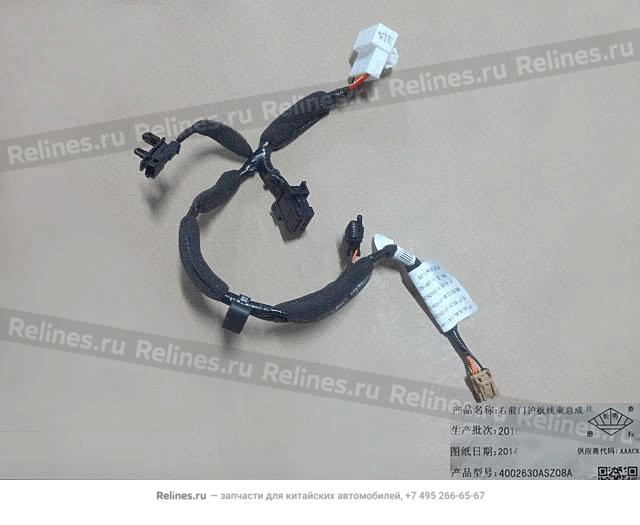 FR door guard panel harness assy,RH - 40026***Z08A