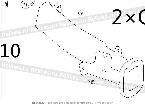 RR transition air duct no.2 assy