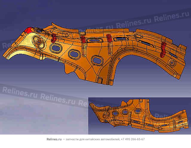 Reinf plate d pillar LH