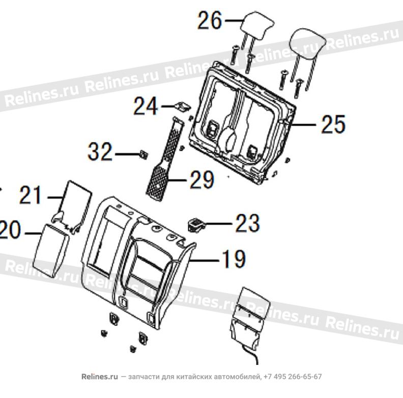 Mid seat backrest assy LH - 70051***W09AA