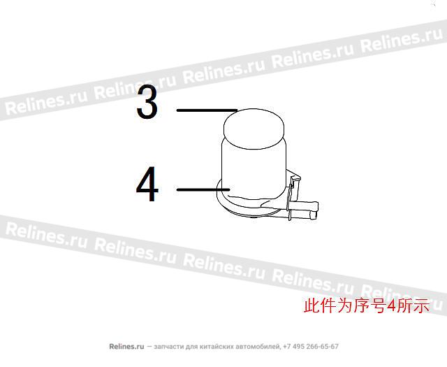 Power steering oil tank body - 3408***S08