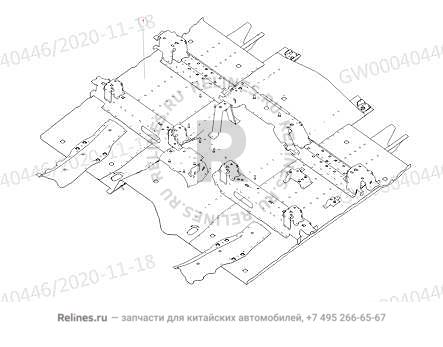 Передний пол в сборе